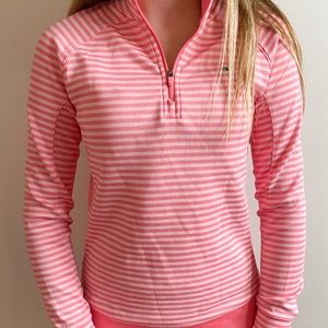 Vineyard Vines pink striped quarter zip size xxs
